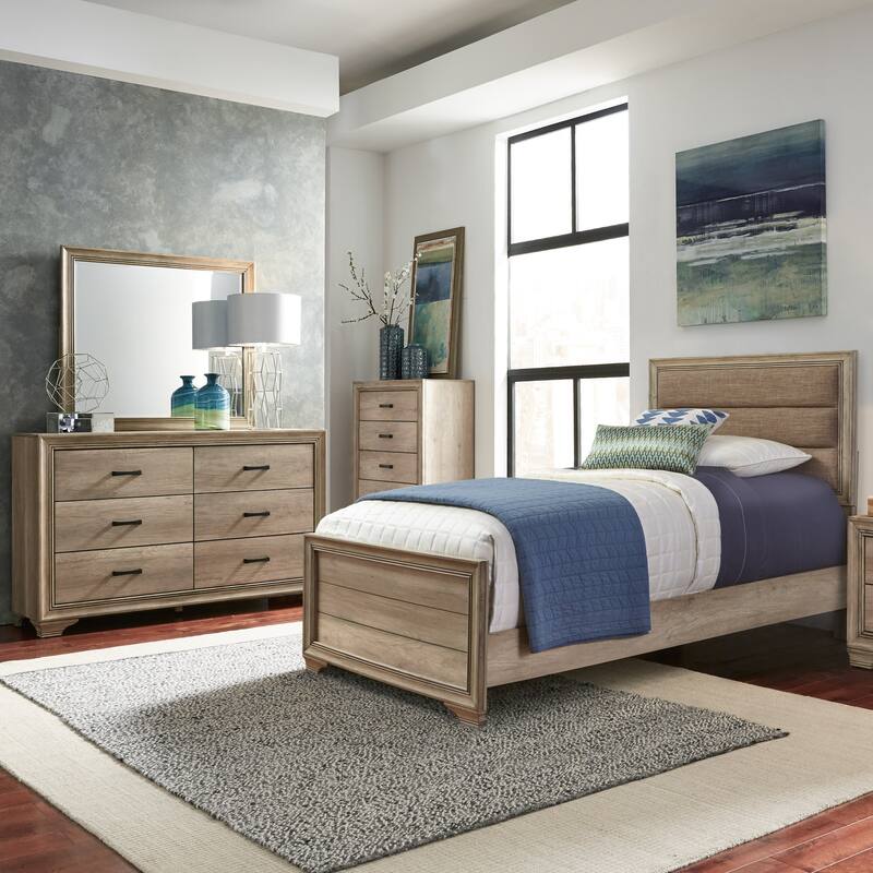 Liberty Furniture Sun Valley Upholstered Bed, Dresser, Mirror - Full or Twin