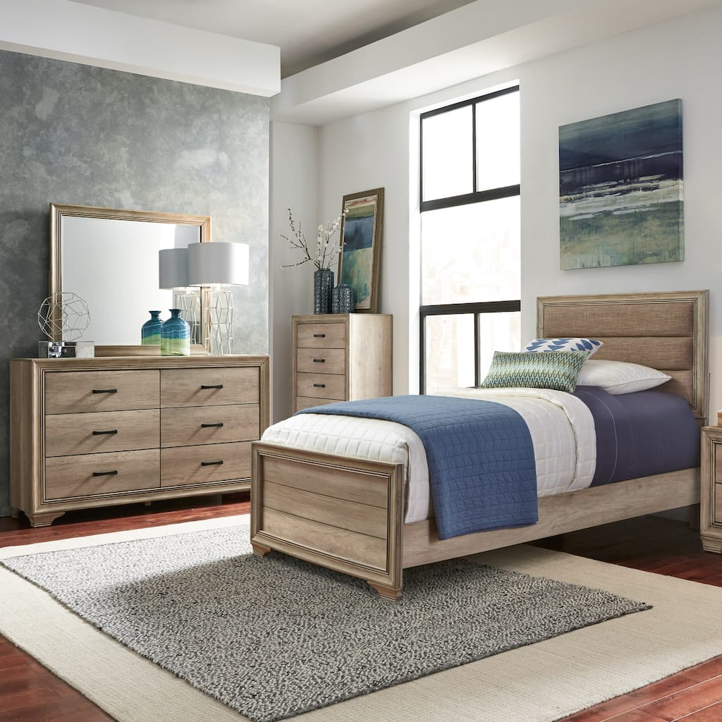 Liberty Furniture Sun Valley Upholstered Bed, Dresser, Mirror - Full or Twin