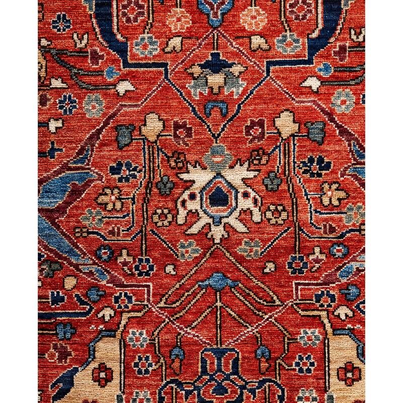 Serapi One-of-a-Kind Hand-Knotted Area Rug - Red - 8' 11" x 11' 9"