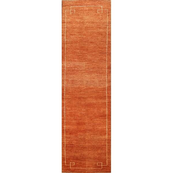 slide 2 of 18, Oriental Abstract Modern Gabbeh Kashkoli Runner Rug Wool Hand-knotted - 2'6" x 10'2"