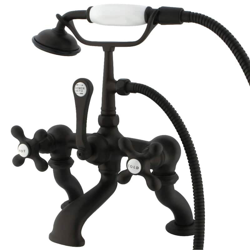 Vintage 7 in. Deck Mount Tub Faucet with Hand Shower - Oil Rubbed Bronze