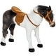 preview thumbnail 2 of 7, Qaba Ride on Horse for Toddlers 3-8 Years Old, with Neighing Sound, Stuffed Animal Horse Toy for Kids with Padding, Brown