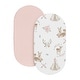 preview thumbnail 2 of 4, Sweet Jojo Designs Woodland Deer Floral Girl 2 Pack Baby Bassinet Fitted Sheets Pink Boho Bohemian Watercolor Forest Animal Chic