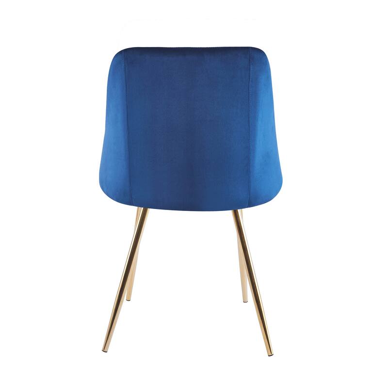Porthos Home Pema Dining Chairs Set of 2, Velvet, Gold Chrome Legs