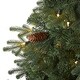 preview thumbnail 3 of 5, 5.5ft. Fir Artificial Christmas Tree with 250 Clear Lights, Pine Cones & 800 Branches - Natural Holiday X-Mas Glow
