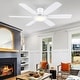 preview thumbnail 6 of 6, 52" and 54" Flush Mount Low Profile Ceiling Fan with Light,Remote and App Control for Bedroom Living Room Patio