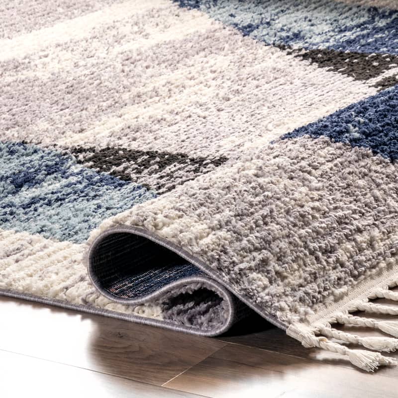 Nuloom Hilary Shaggy Abstract Tassel Area Rug