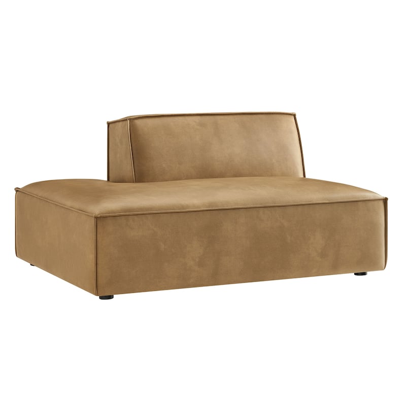 Restore Vegan Leather Left-Facing Armless Modular Chaise