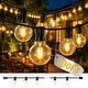 preview thumbnail 1 of 11, 100FT Waterproof LED Patio String Lights with 50 Shatterproof G40 Bulbs 100FT-50 Bulbs
