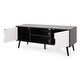 preview thumbnail 4 of 20, Peermont Mid-Century Modern TV Stand with 2 Doors and 2 Shelves by Christopher Knight Home - 47.25" W x 15.50" D x 18.50" H