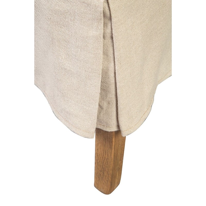 Furniture Classics Fabric Linen Slip Covered Parsons Chair
