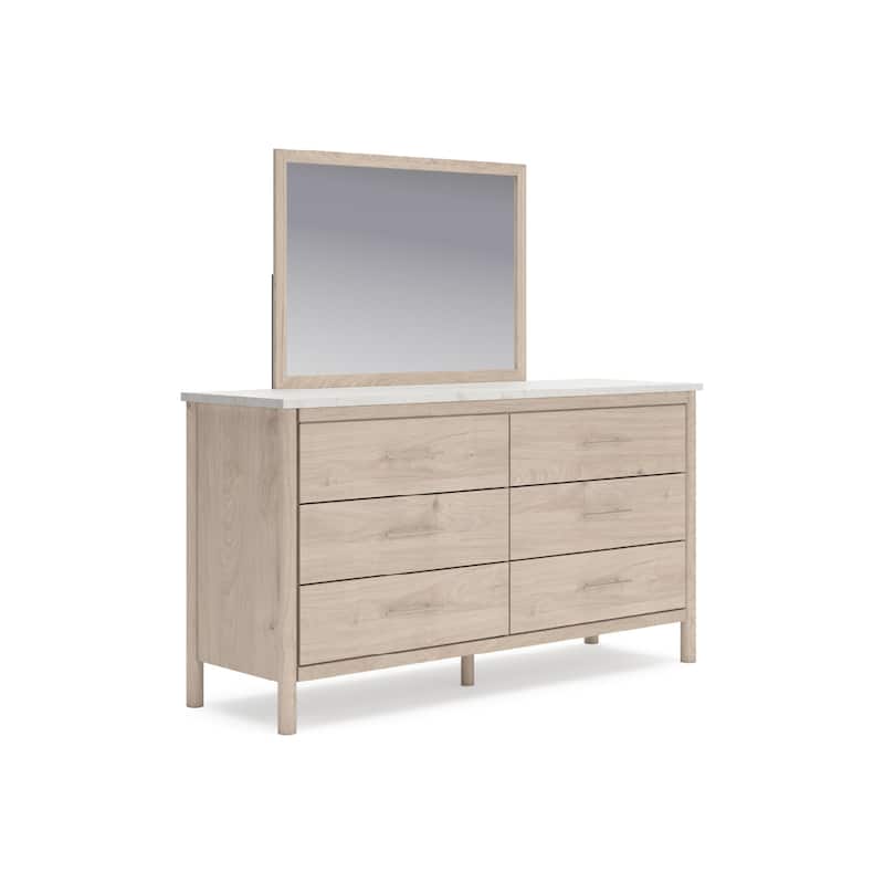 Signature Design by Ashley Cadmori Beige/White Dresser and Mirror
