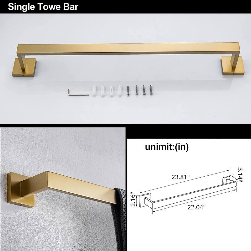 Interbath 5 Pieces Bathroom Hardware Accessories Set