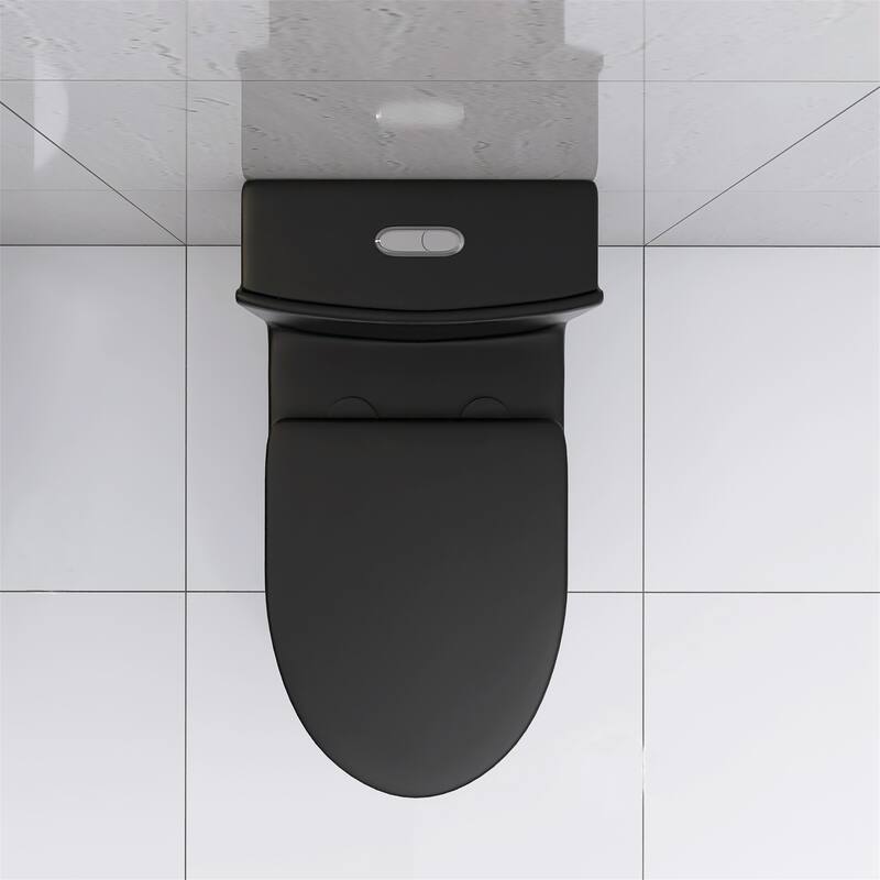 Matte Black Elongated One Piece Toilet