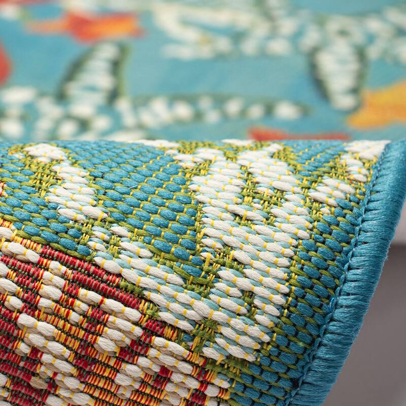 Liora Manne Esencia Starfish Song Indoor/Outdoor Mat Aqua 1'11" x 4'11"
