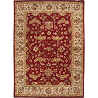 Hand-tufted Kaiser Burgundy Wool Area Rug - 8' x 11' - 8' x 11'