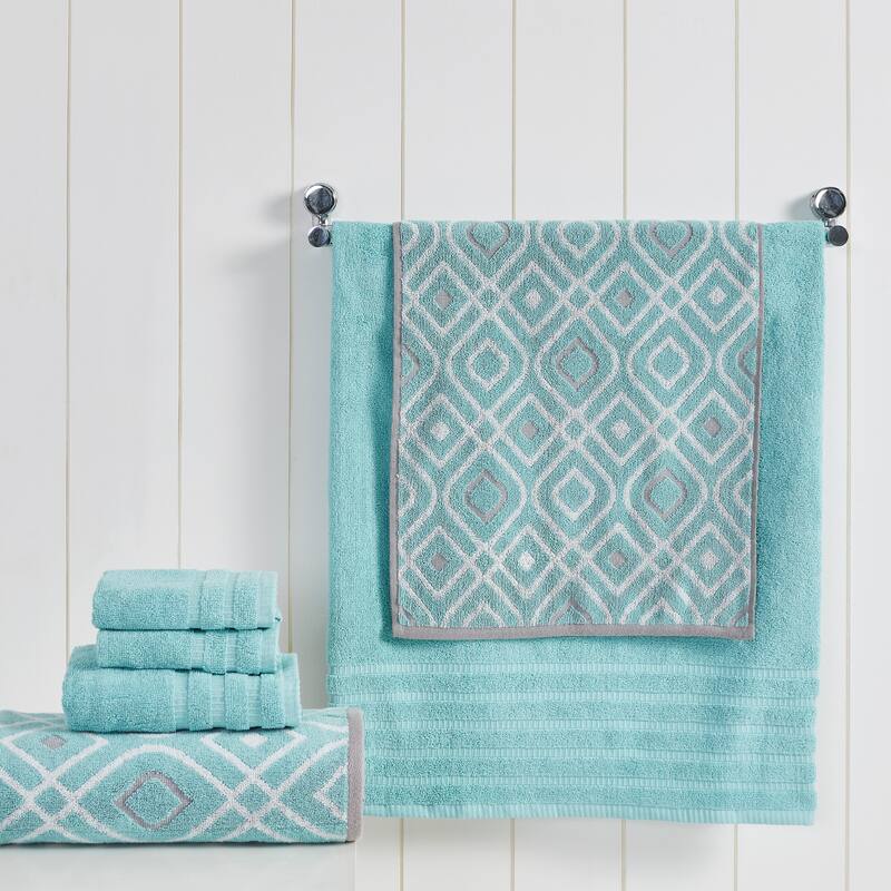 Modern Threads 6-Piece Yarn Dyed Oxford Towel Set