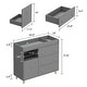 preview thumbnail 26 of 47, Baby Changing Table Dresser with 4 Drawers,Shelf Hidden Trash Storage