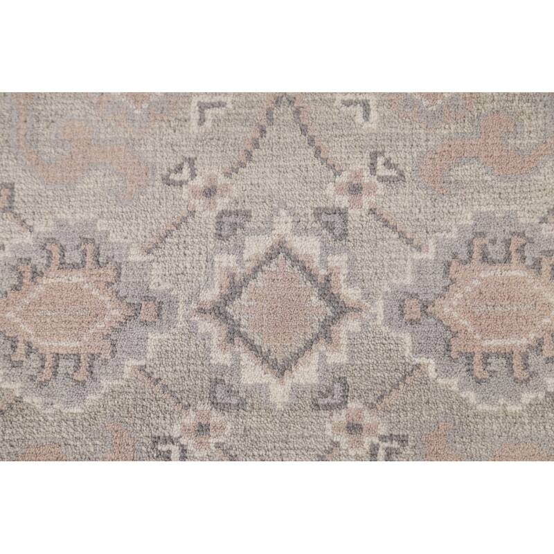Beige / Ivory Oushak Area Rug Handmade Oriental Wool Carpet - 4'0"x 5'10"