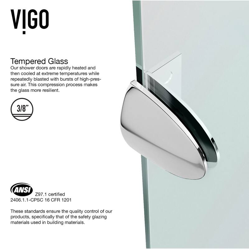 Vigo VG6063CL42W Gemini 79" High x 42" Wide x 42" Deep Hinged