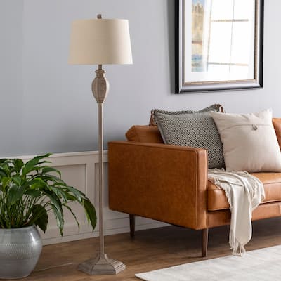 Edith Distressed Traditional Table Lamp - 59"H x 15"W x 15"D