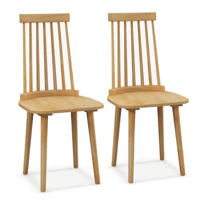 Costway Windsor Dining Chairs Set of 2/4 Dining Chairs with High - See Details