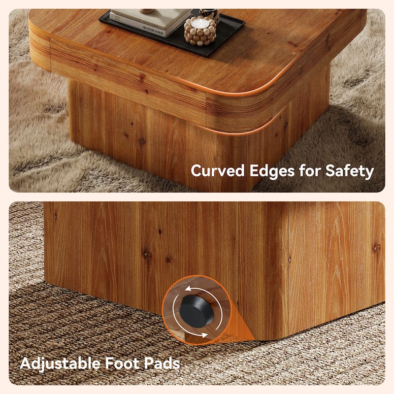 31.5'' Solid Wood Coffee Table for Living Room