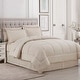 preview thumbnail 2 of 58, Soft Dobby 8-piece Striped Down Alternative Bed-in-a-Bag Set w/ Sheets Beige - Queen