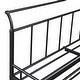 preview thumbnail 9 of 40, Metal Daybed with Trundle Bed and Curved Handle