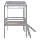 preview thumbnail 14 of 16, Twin Size Loft House Bed with Slide, Blackboard, Light Strip, Ladder