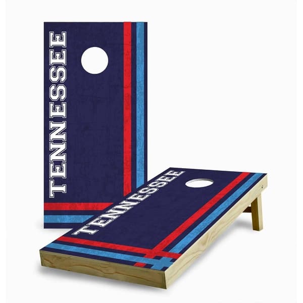 slide 2 of 7, Tennessee Titans Multi Stripe Cornhole Game (Choose Wraps or Boards) 2x4 Boards (24" x 48") - Include ALL Accessories