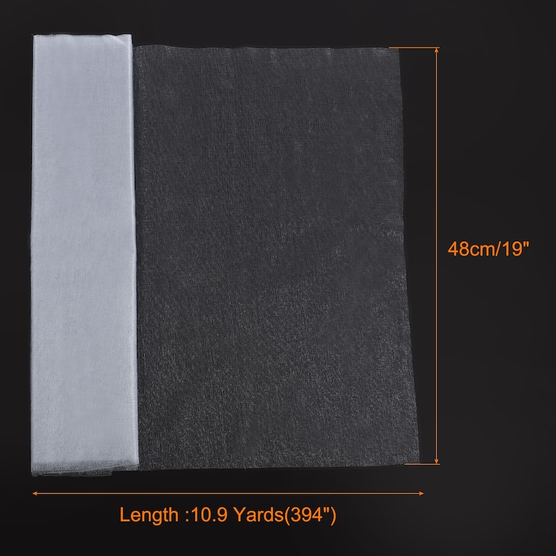 19" by 10.9 Yard Tulle Fabric Backdrop Curtains for Decor Wedding - Silver Gray