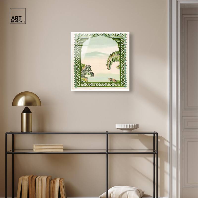 Palm View Vista Acrylic by Art Remedy, Ready to Hang