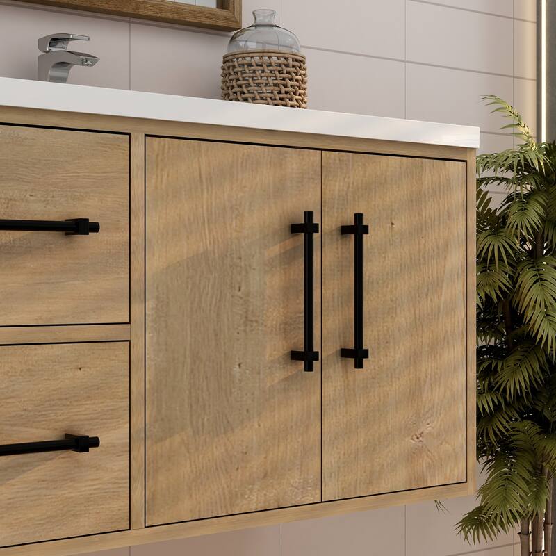 Victoria 36'' Wall-mounted Vanity (L) with Reinforced Acrylic Sink - 35.5