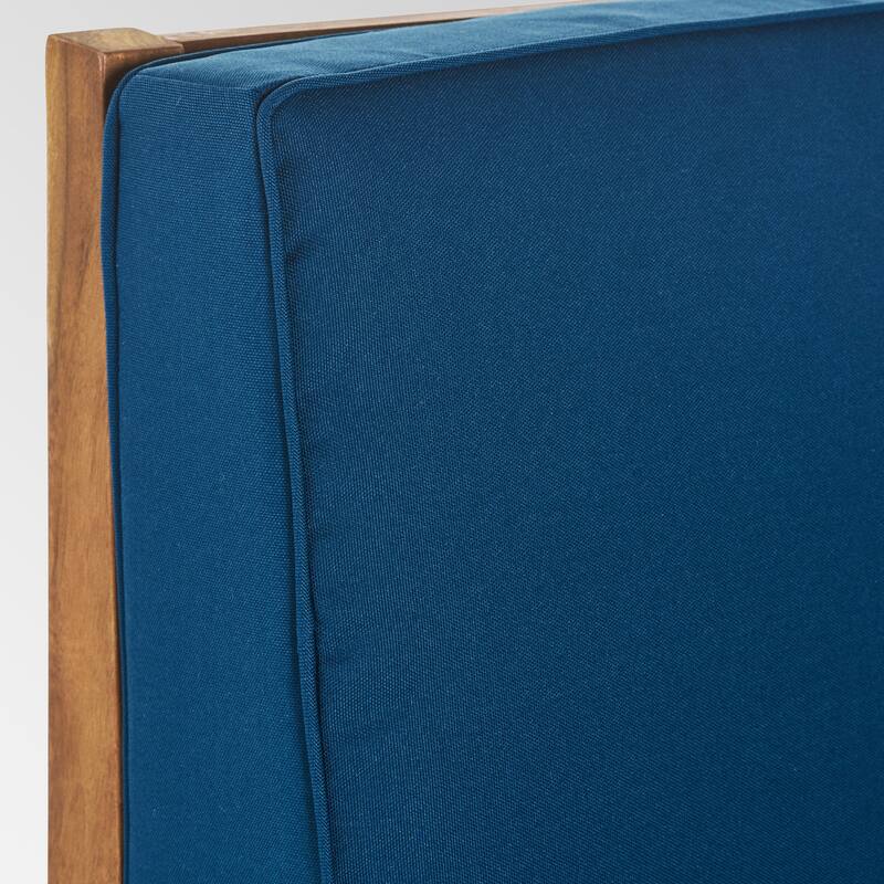 Perla Outdoor Acacia 4-pc Cushioned Sofa and Table Set by Christopher Knight Home