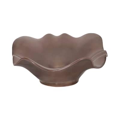 Sagebrook Home 18" Metal Ruffled Edge Bowl, 6"H - 18" x 14" x 6"