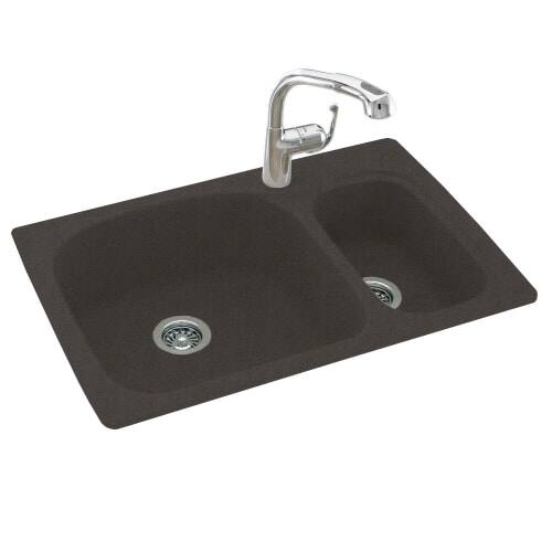 Shop Swanstone Ksls 3322 Double Basin 33 X 22 Kitchen Sink With