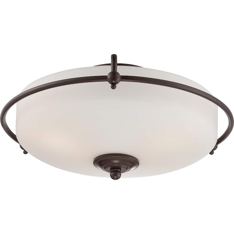 Quoizel Griffin 3-Light 17" Ceiling Light in Palladian Bronze