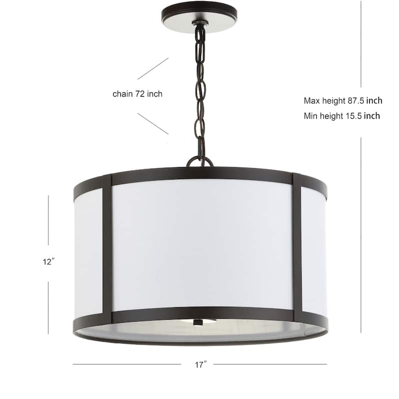 Loop 17" Metal LED Pendant Light, by JONATHAN Y