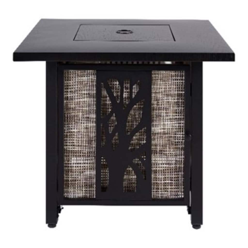 Living Accents Steel Square Propane Fire Pit 30" W
