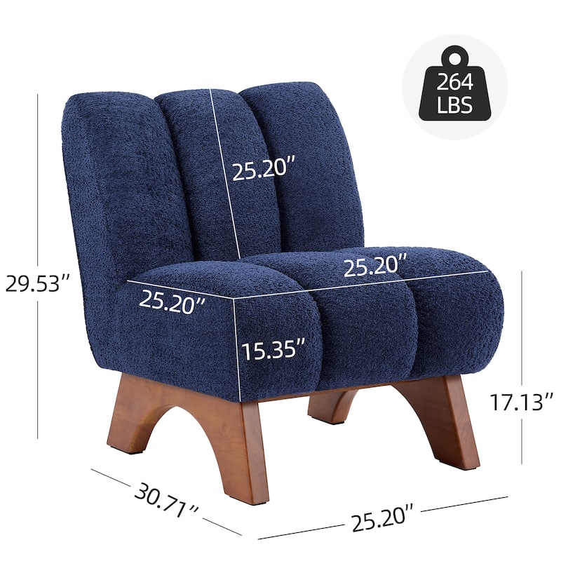 Art Leon Set of 2 Comfortable Armless Accent Chair Sectional