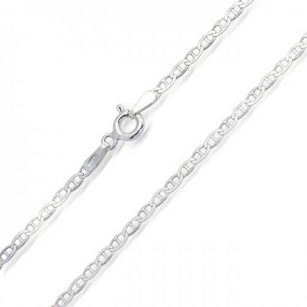 Shop Thin Flat Mariner Anchor Chain 2mm Necklace Sterling Silver Italian Overstock 17985992