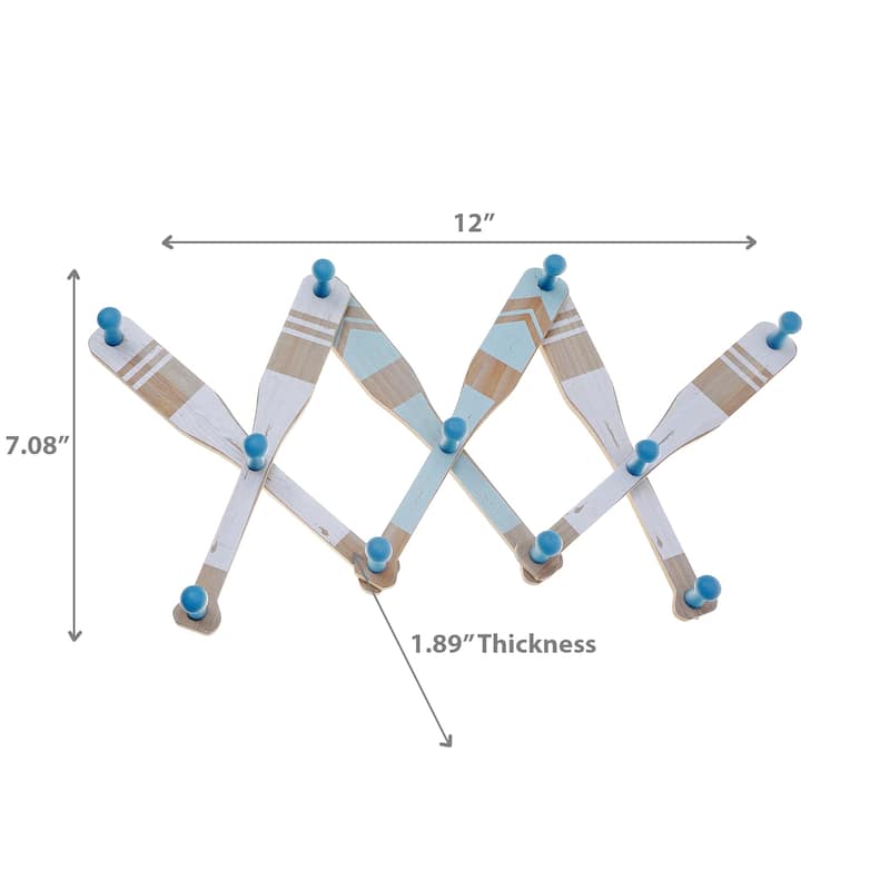 Wooden Oar With 7 Hooks