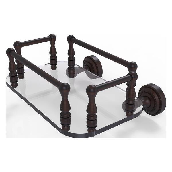 Allied Brass Dottingham Collection Wall Mounted Glass Guest Towel Tray in Matte Black Allied Brass Dottingham Collection Wall Mounted Glass Guest Towel Tray in Matte Black