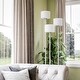 preview thumbnail 3 of 4, Ellsworth Brushed Steel 3 Light Torchiere