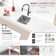 preview thumbnail 3 of 11, Stylish Undermount 15" Stainless Steel Single-Bowl Kitchen Sink S-317G a . - 15"x15"x 8"