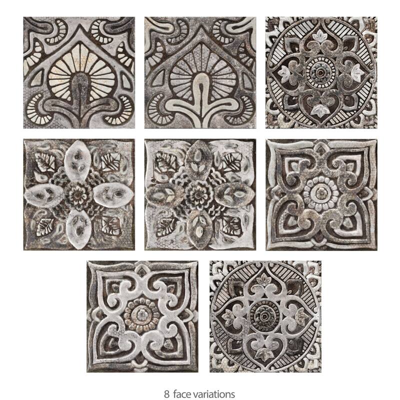 Merola Tile Mandala Decor Mix Mystikos 7-7/8" x 7-7/8" Ceramic Wall Tile