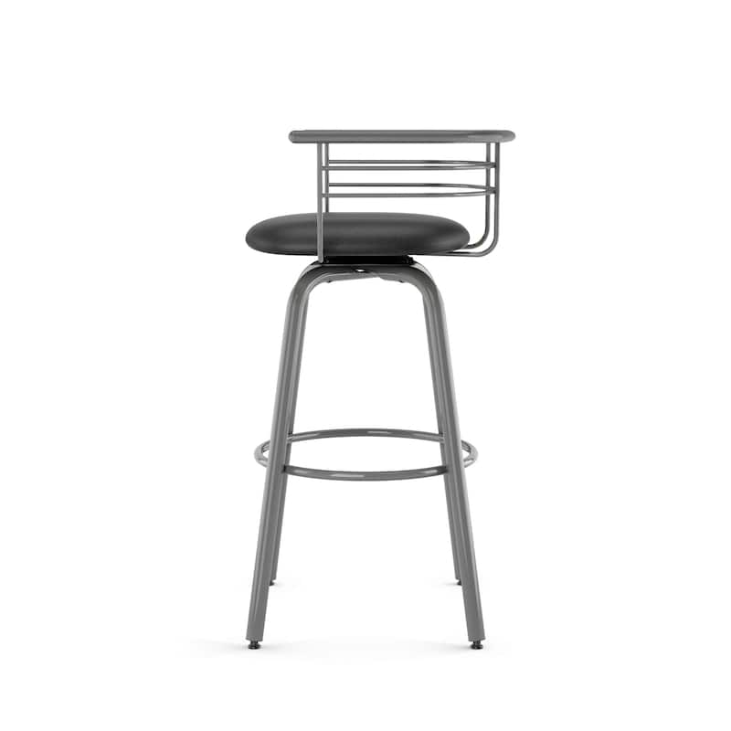 Amisco Turbo Swivel Bar Stool with Distressed Wood Seat