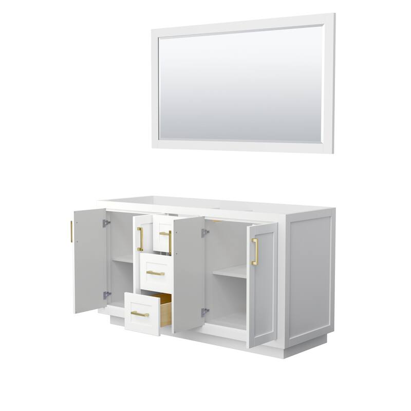Wyndham Collection Miranda 60" Double Free Standing Vanity Cabinet -