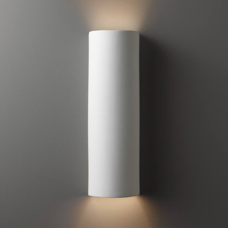 Justice Design Group Ambiance ADA Tube Open Top & Bottom Wall Sconce